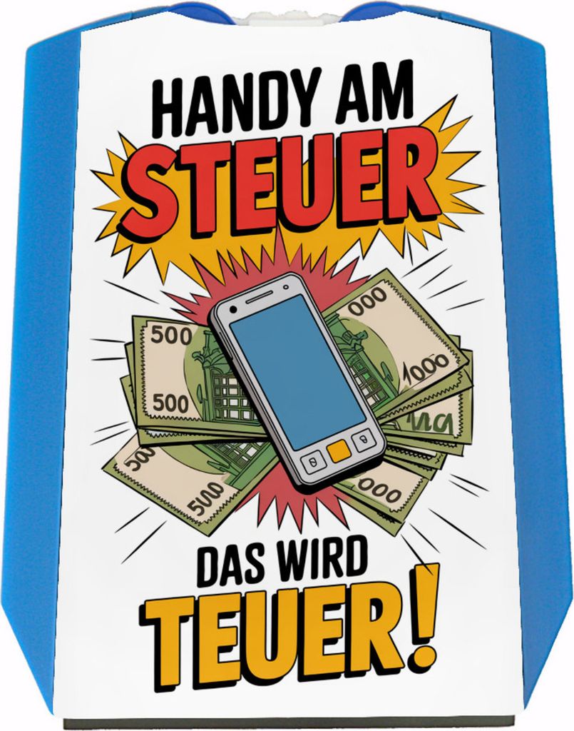 Handy mit Geldscheinen - Parkscheibe Handy am Steuer teuer