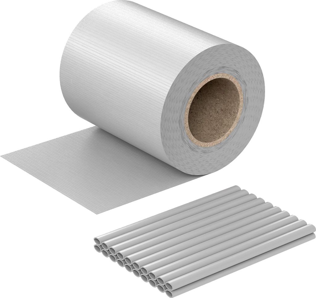 Sichtschutz Streifen, 35mx19cm grau aus PVC 450g/m², mit 20 Produktbild 