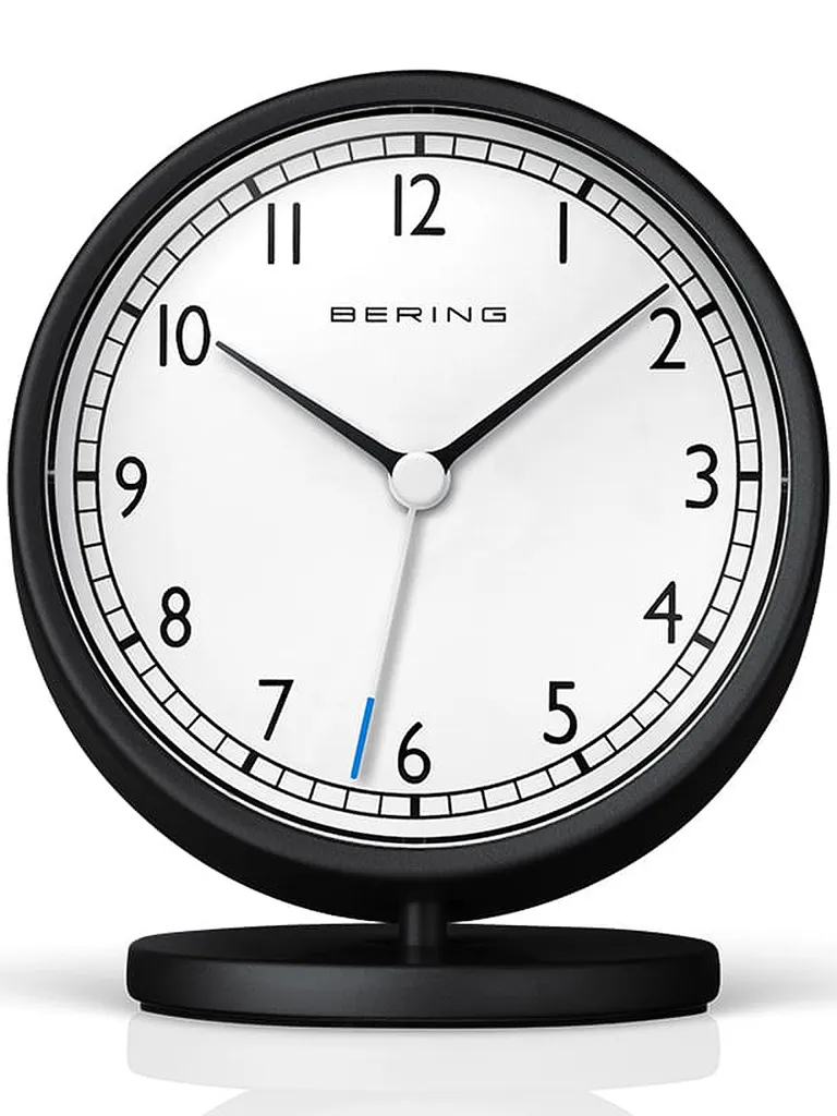 Réveil Classique Bering 90096-245R Analogique Silencieux en Acier Brossé