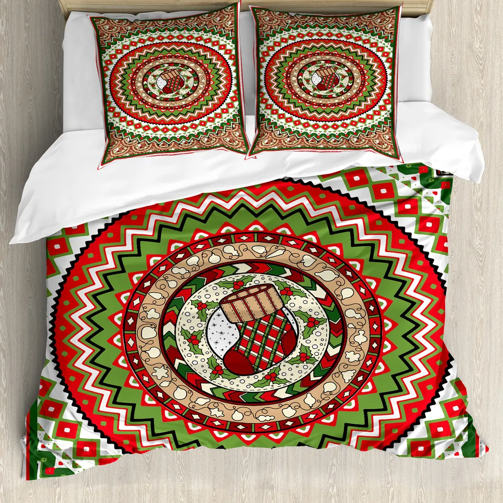 Copripiumino Anallergico 155x220 ABAKUHAUS Natale Circoli Socke
