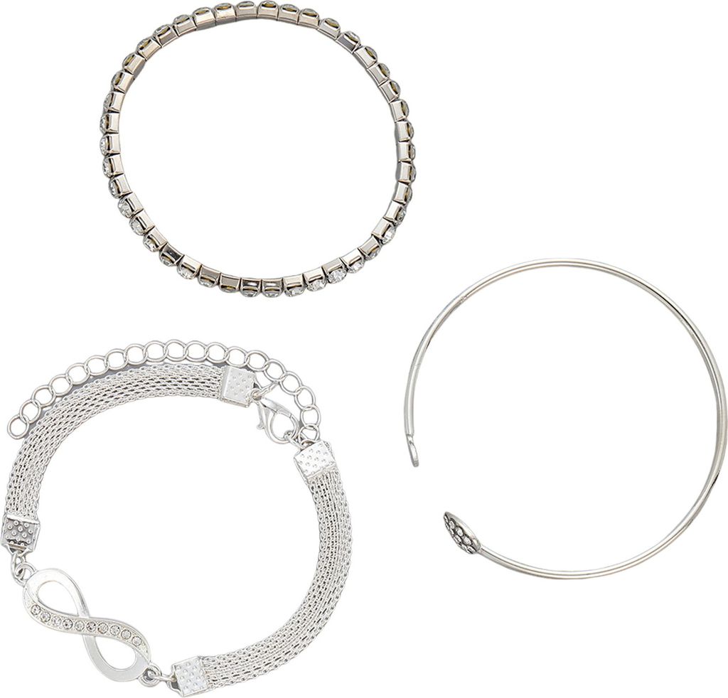 3 Teile/satz Strass Manschette Armbänder Herz Offene Armband Schmuck Retro Glück Stapel Armbänder für Frauen Einstellbar Zierliche Armband Gesc...