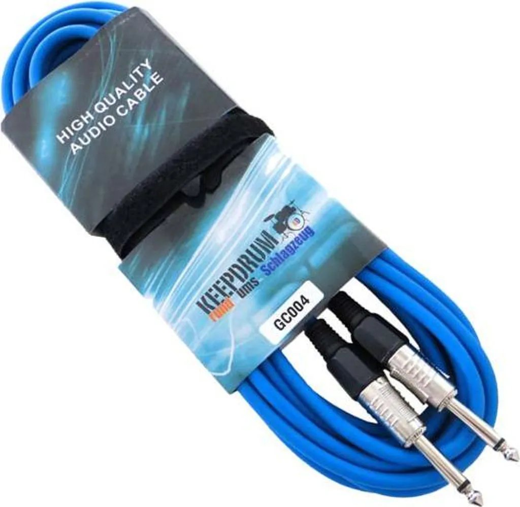keepdrum GC-004 Cavo per chitarra 3m Blau