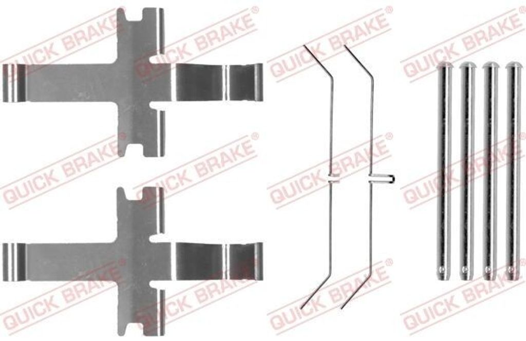 QUICK BRAKE 109-1752 Zubehörsatz Scheibenbremsbelag Vorne für SUBARU IMPREZA Stufenheck (GD) IMPREZA Station Wagon (GG)