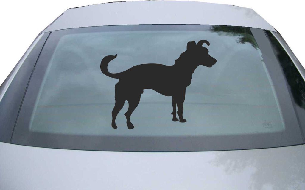 Indigos UG - Aufkleber Heckscheibe & Motorklappe DE7154 - schwarz - 600x461 mm - Jack Russell Hund Terrier - Auto Scheiben Fenster Heckklappe Tunin...