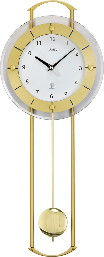 Horloge murale radio-pilotée AMS 5255 cadran moderne 24x60x6cm chic