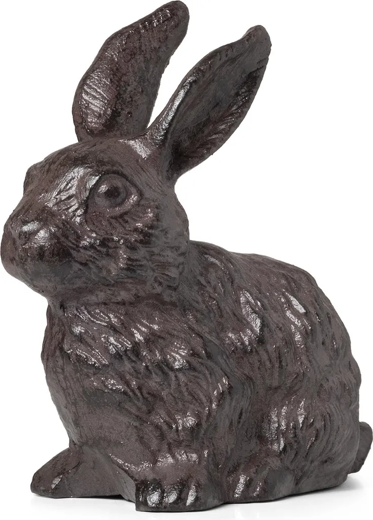 Figurine lapin de Pâques en fonte - Décoration robuste et intemporelle