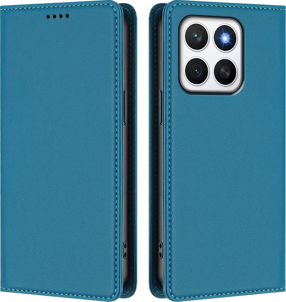 Handyhülle für Honor X8C, Kunstleder Klapphülle Stoßfeste Magnetische Hülle mit Ständer Blau