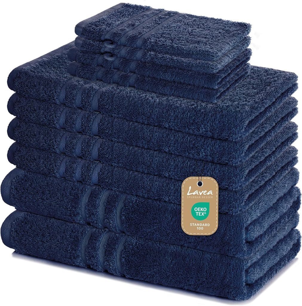 Lavea® Elena 10-teiliges Handtuch Set - 100% Baumwolle, 4x Produktbild 