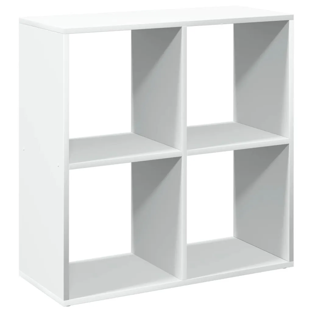 Bibliothèque étagère blanche vidaXL meuble de rangement 4 cases bois
