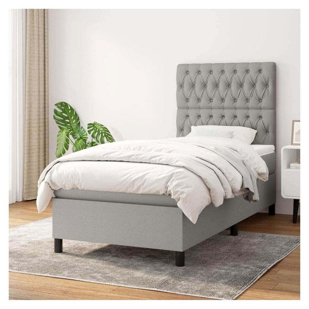 Lattenrost für Bett und Matratze, 90 x 190 cm, Hellgrau