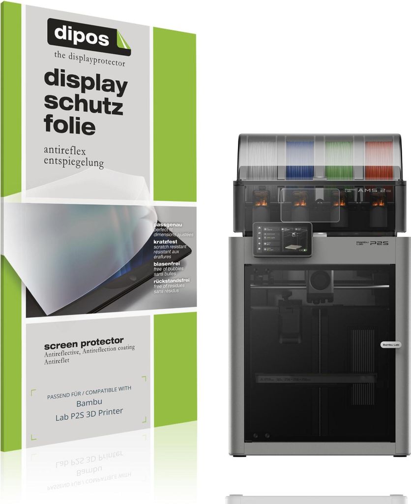 2x Schutzfolie für Bambu Lab P2S 3D Printer matt Displayschutzfolie Folie Display Schutz dipos