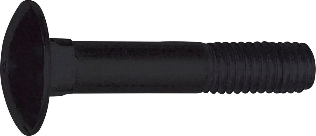 Schlossschraube M6 x 30mm Torbandschrauben verzinkt ohne Mutter DIN603 schwarz