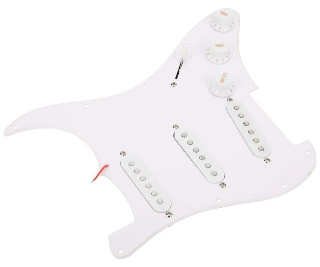 Réparez votre Guitare avec la Plaque de Protection Blanche Pré-câblée