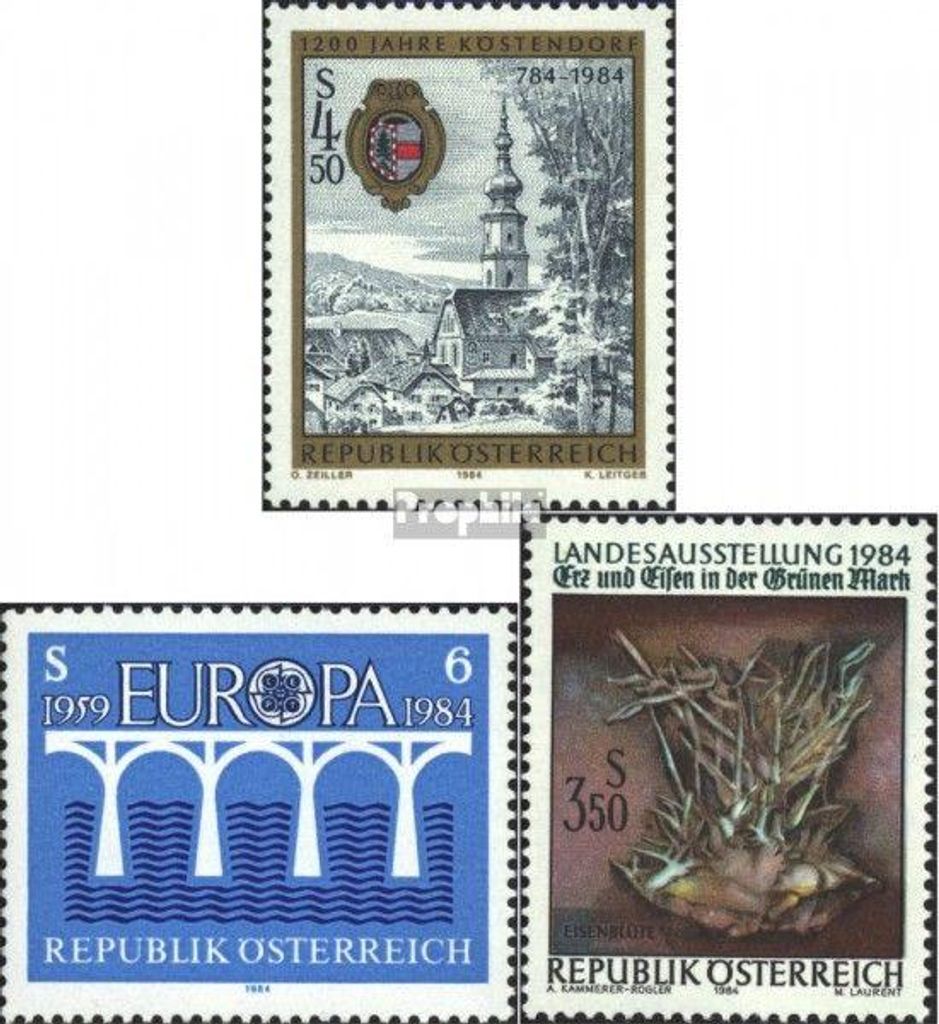 Briefmarken Österreich 1984 Mi 1771,1772,1773 (kompl.Ausg.) Produktbild 