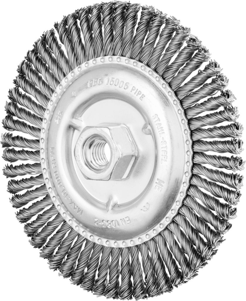 PFERD TOOLS PIPELINE Bürste gezopft RBG Ø 150x6 mm M14 Stahl-Draht-Ø 0,50mm Winkelschleifer