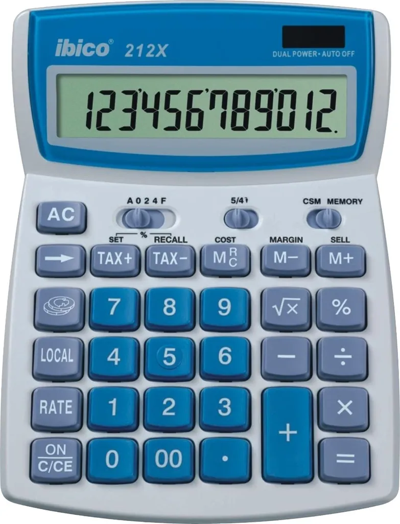 Calculatrice Ibico 212x anti-erreur de saisie - Pack de 10 pour entreprises