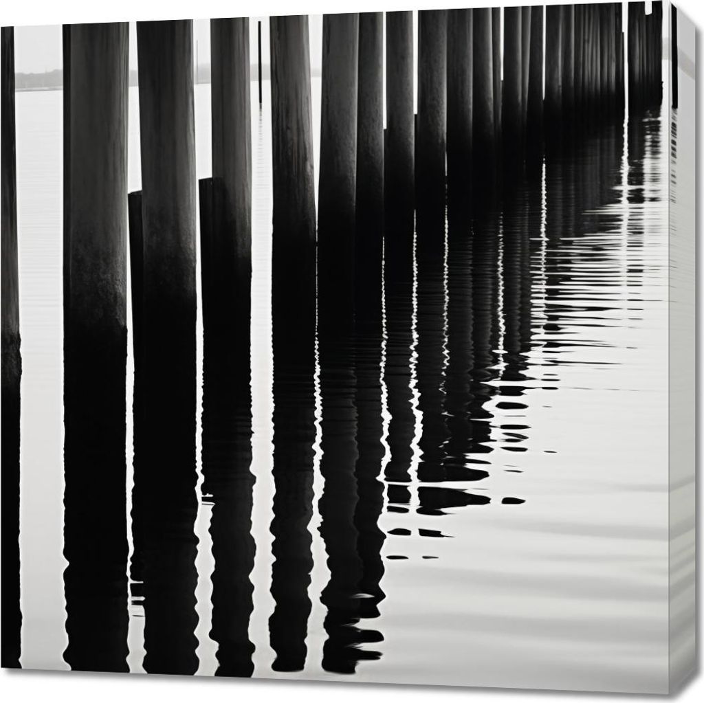 Bild 70x70cm Rhythmus von Wasser und Holz
