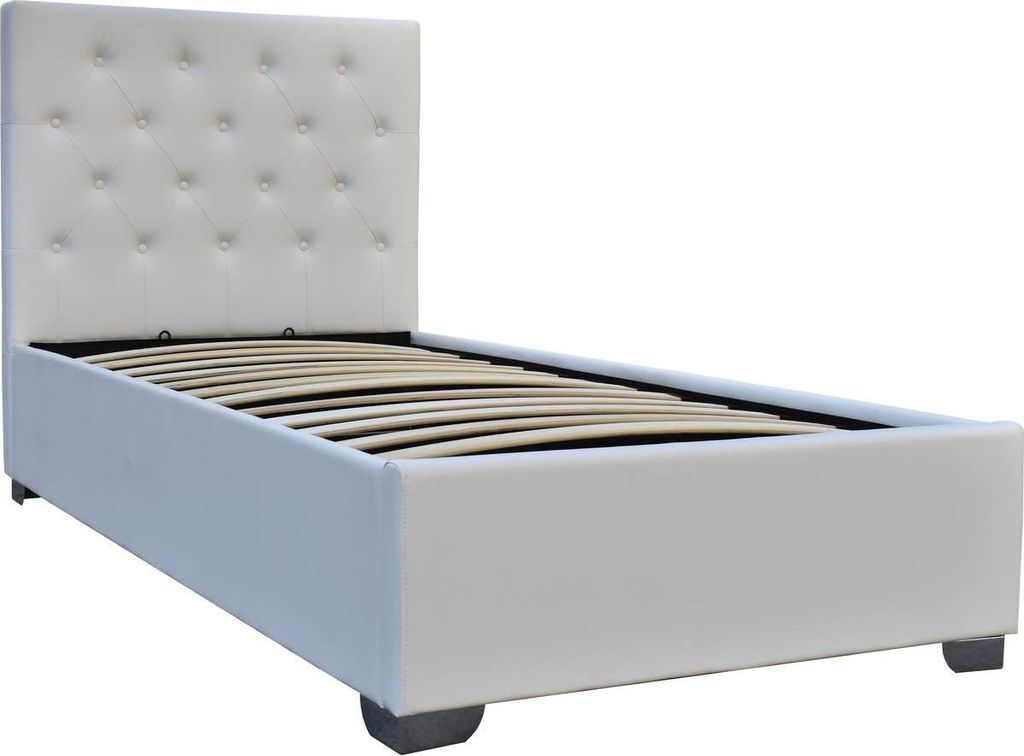 Einzelbett mit Bettkasten "Tino" - 90 x 190 cm - Weiß