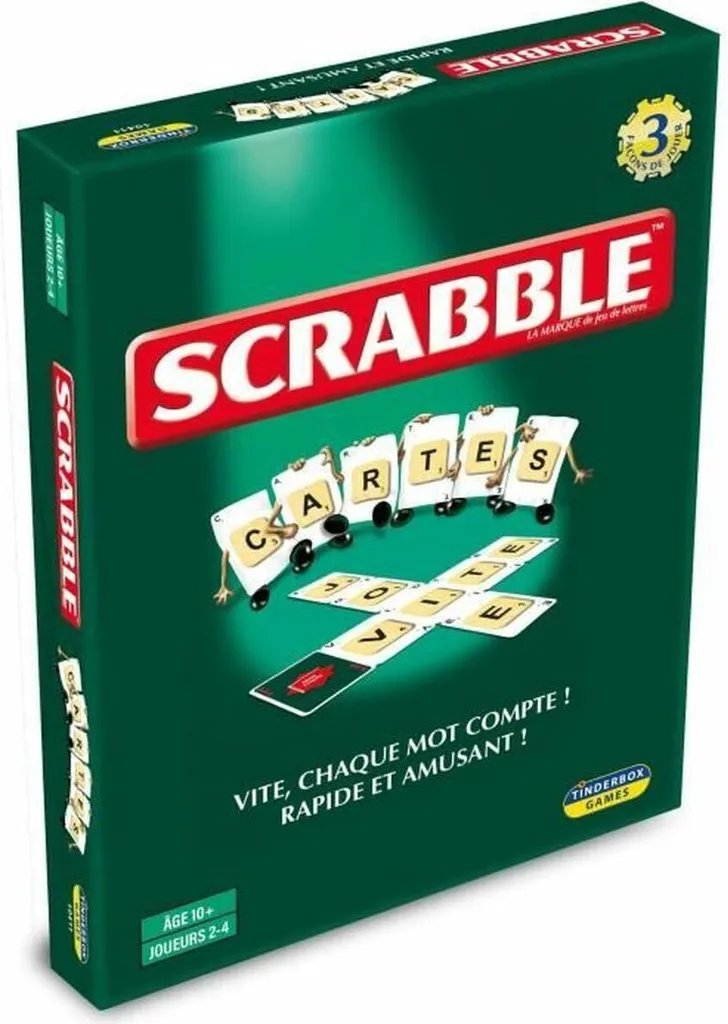 Scrabble Mini Megableu 11x13 cm Jeu de Mots Compact pour Déplacements