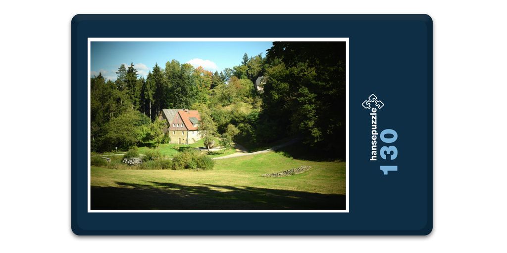 hansepuzzle 18323 - Bauernhaus Puzzle, 130 Teile, Natur, 28,7 x 20,0cm mit hochwertiger Aufbewahrung, Kartonbox und wiederverschließbarem Beutel