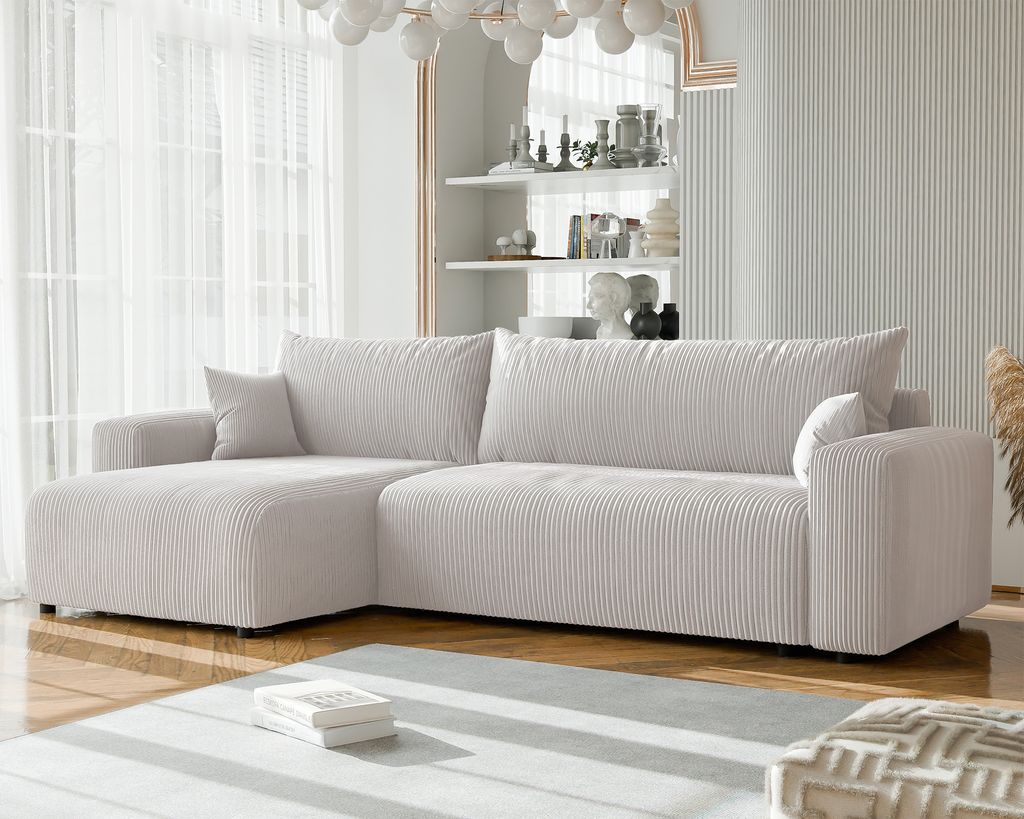Canapé d'angle rembourré PIANO XL avec fonction sommeil et Image du produit 