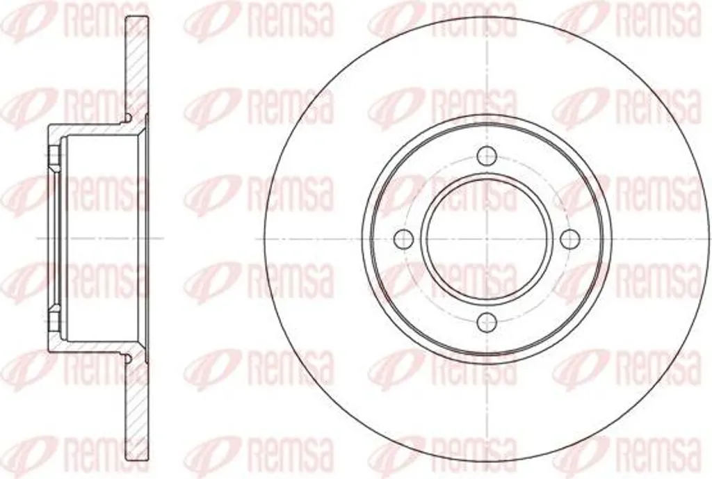 Disque de frein haute sécurité REMSA 6127.00 pour Opel Astra et Omega