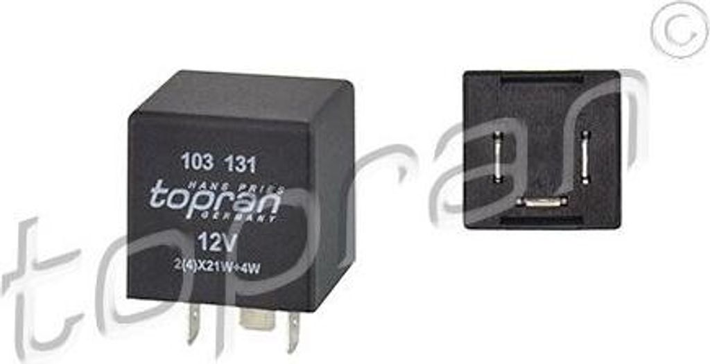 TOPRAN 103 131 Warnblinkrelais OE 191953227A kompatibel mit A6 4A, A8 4D, 3er E30, Tigra, Senator, Omega, Golf III, Corsa B, Corsa A, Combo, Calibr...