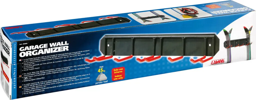 Rangement Mural de Garage Support Porte-outils Modulable Polyvalent Noir
