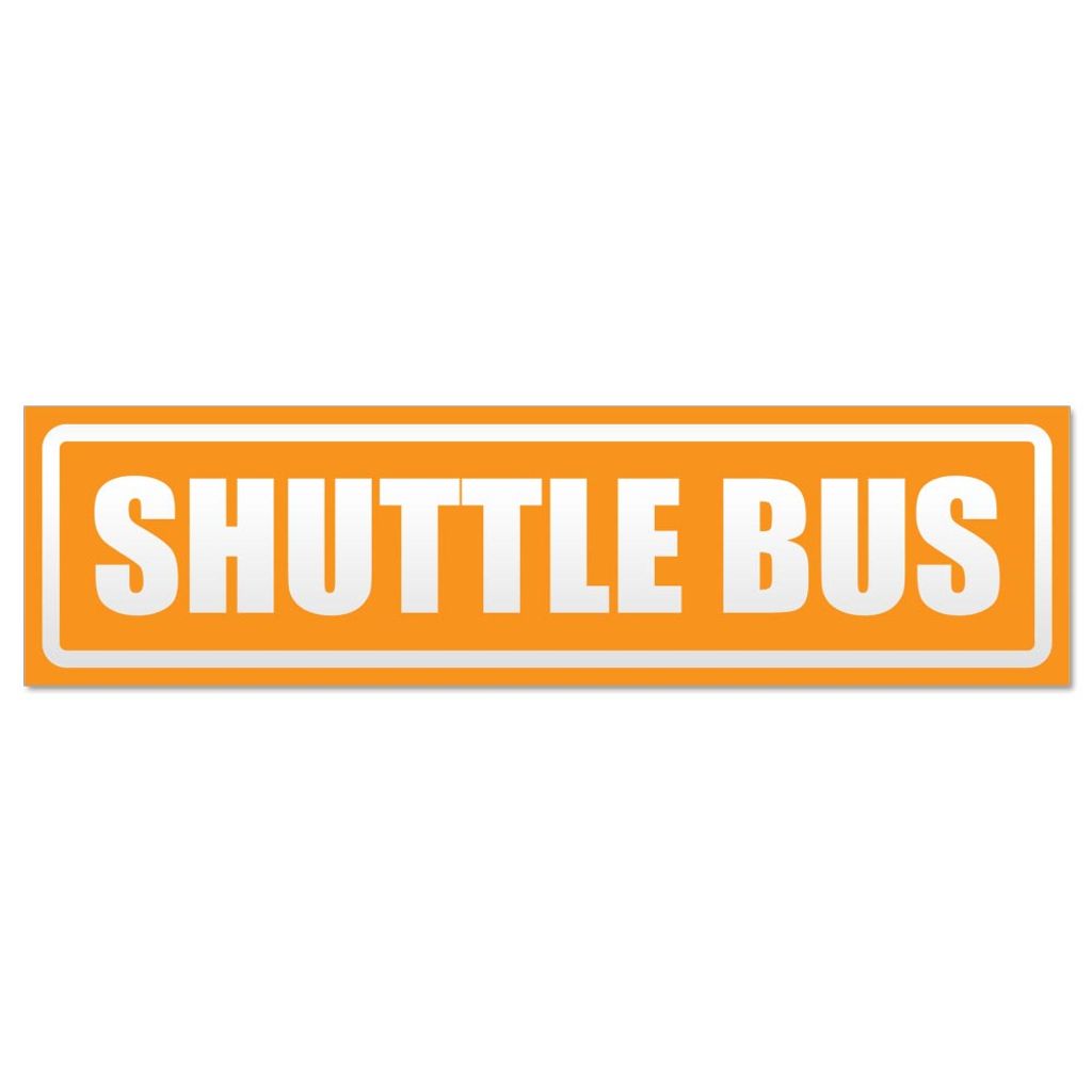 Shuttle Bus invertiert Magnetschild Schild magnetisch