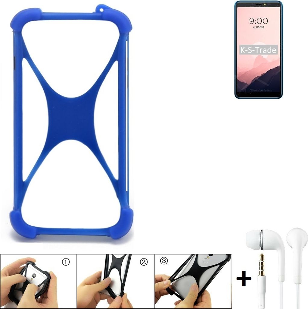 Bumper kompatibel mit BQ Mobile BQ-6030G Practic Schutzhülle Handyhülle Silikon Schutz Hülle Cover Case Silikoncase Silikonbumper TPU Softcase