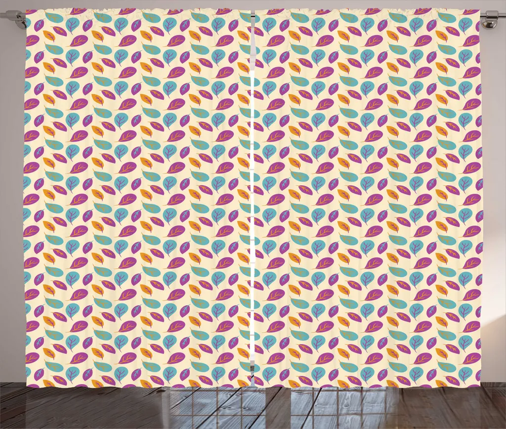 Rideaux universels pour salon aux tons chauds colorés d'automne