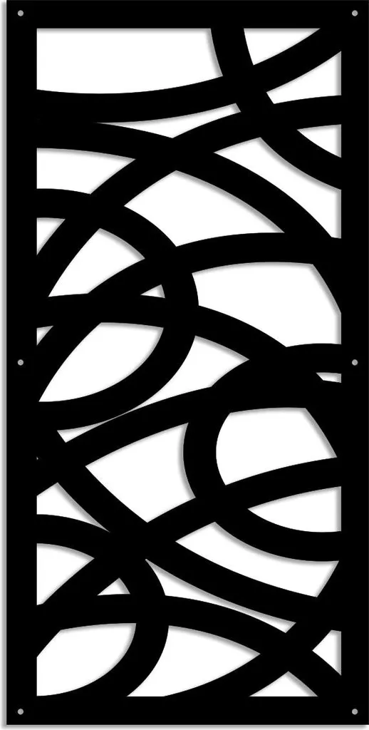 CONCENTRIC - Pannello in PVC traforato - Parasole 73x148 cm nero