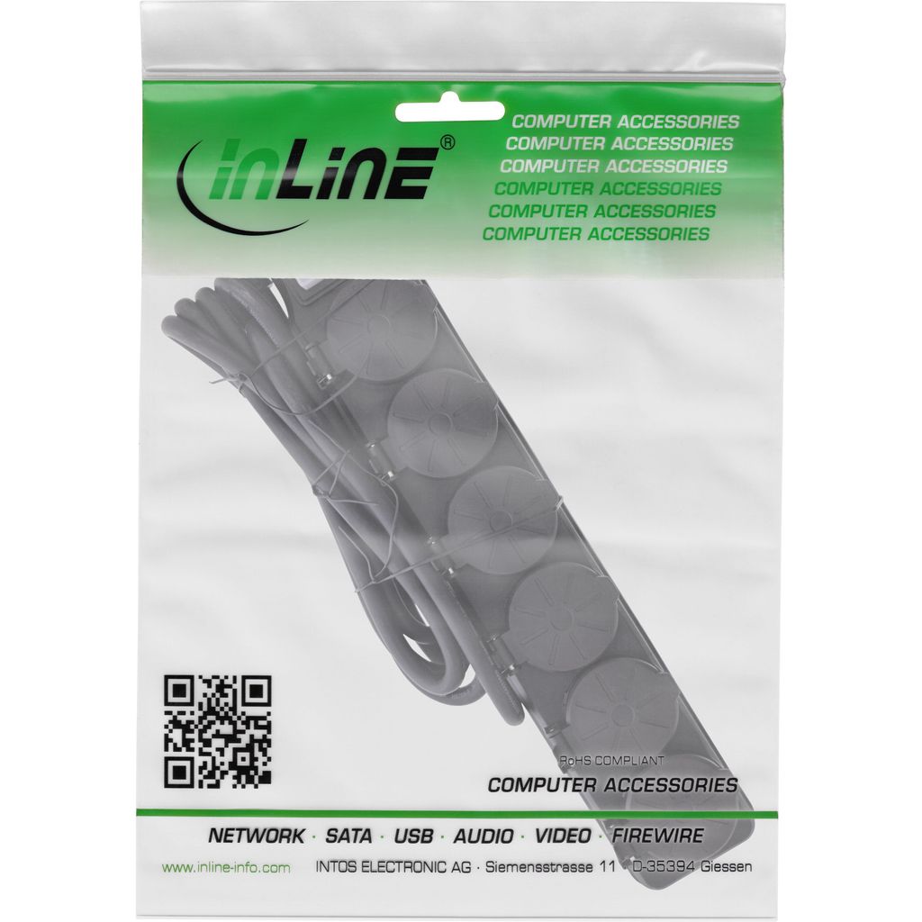 InLine® Ciabatta per esterni, contatto di protezione a 6 Immagine del prodotto 