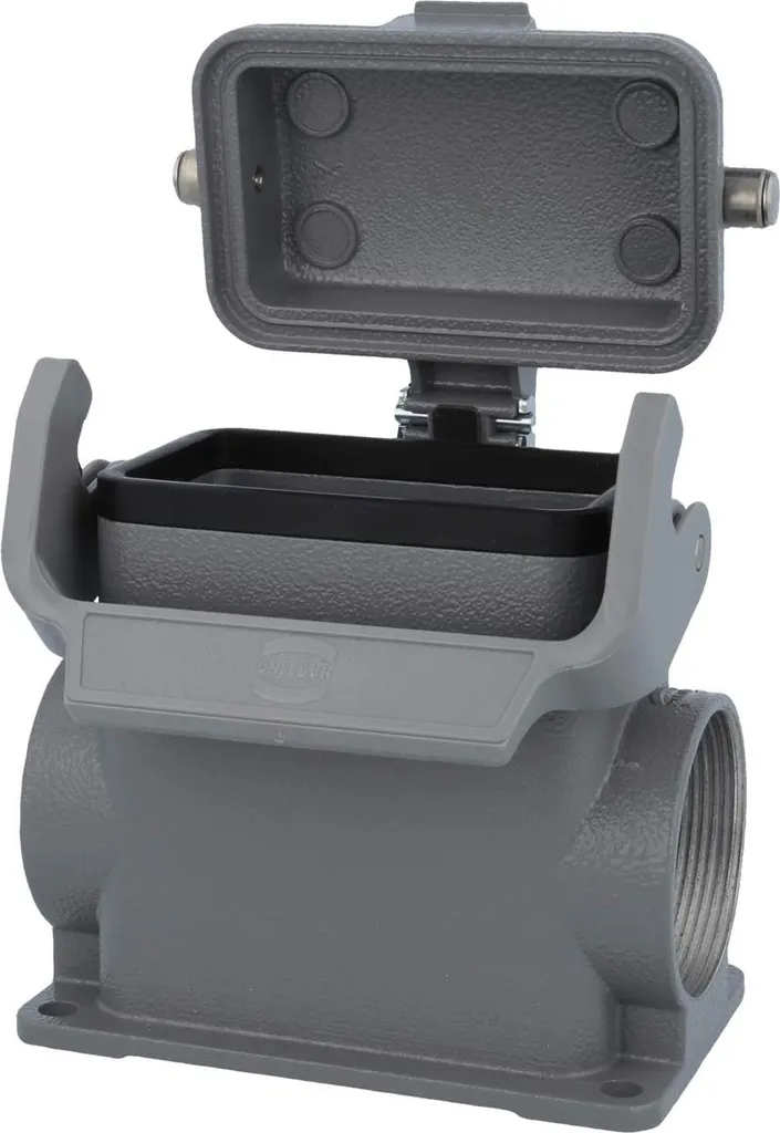 HARTING Han 10B Base alta, 2xM40 uscita cavo laterale, con 1 staffa longitudinale con cappuccio protettivo in metallo - 1 pezzo