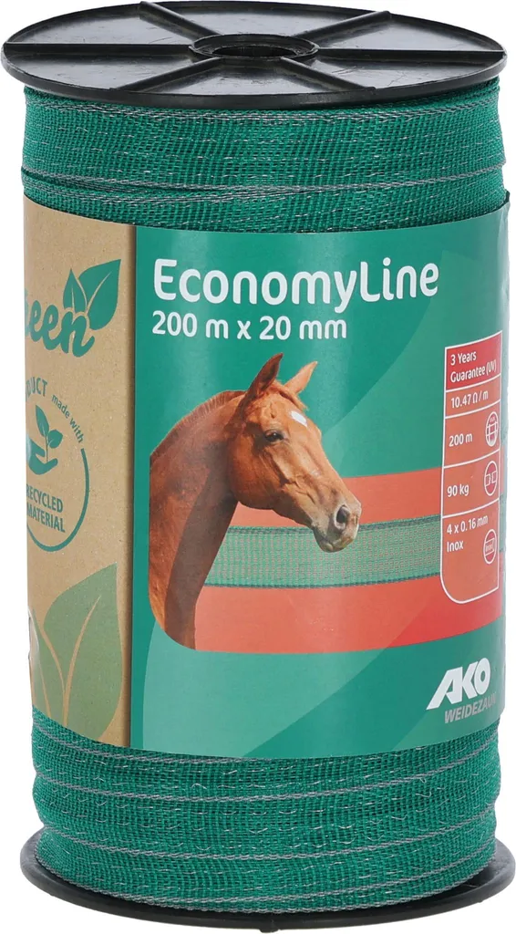 Ruban de clôture anti-fuite AKO EconomyLine 200m résistant aux UV