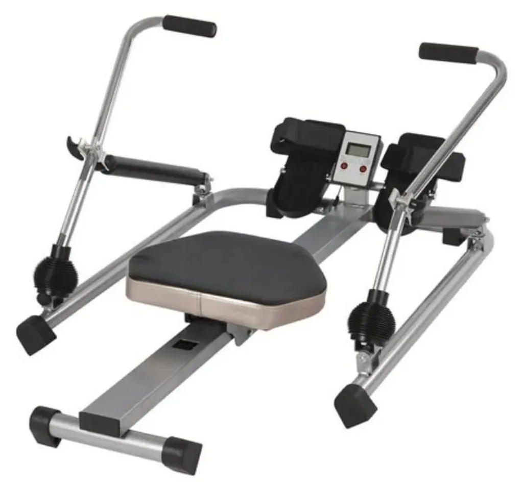Rameur hydraulique à écran LCD Fitness Pro pour entraînement à domicile