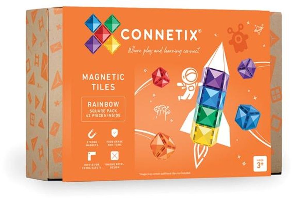 Connetix Regenbogen-Quadrat 42-teilig Produktbild 