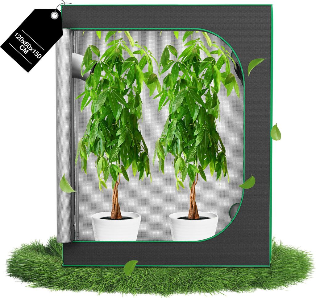UISEBRT Grow Zelt für Indoor Pflanzenzucht – Lichtundurchlässige Growbox mit Mylar-Beschichtung & Lüftungsöffnungen, ideal für Hydroponik & ...