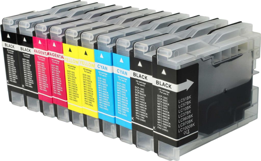 vhbw 10x Tintenpatronen Ersatz für Brother LC-970M, Produktbild 