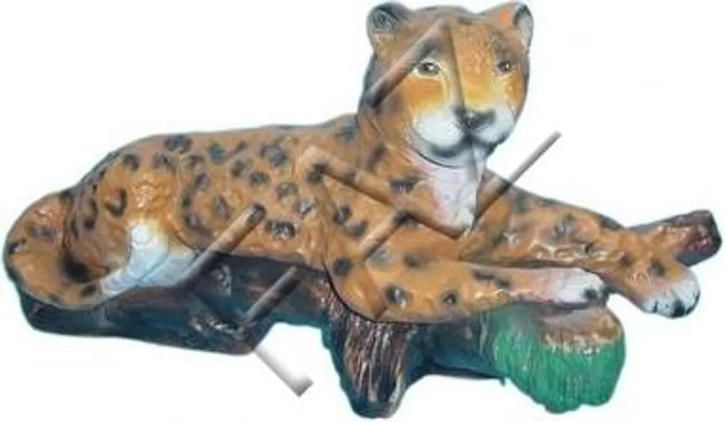 Figurine Panthère Artistique en Résine Durable - Décoration Jardin Zen