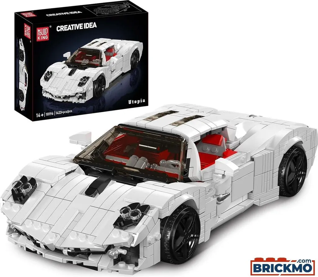 Mould King 10196 Hypercar italienne avec quadruple échappement sport