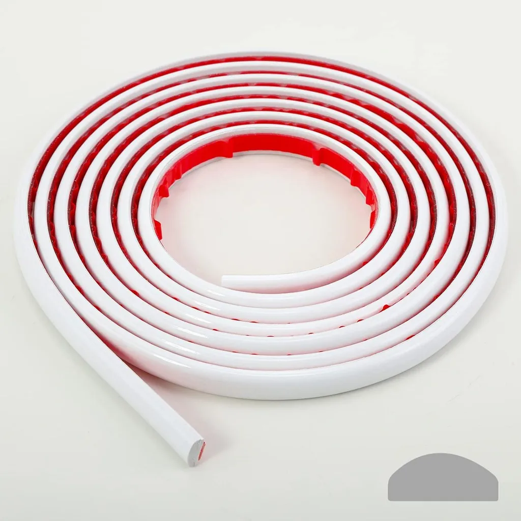 Bande d'Étanchéité et Décoration de Sol Autocollante Blanche 5 Mètres