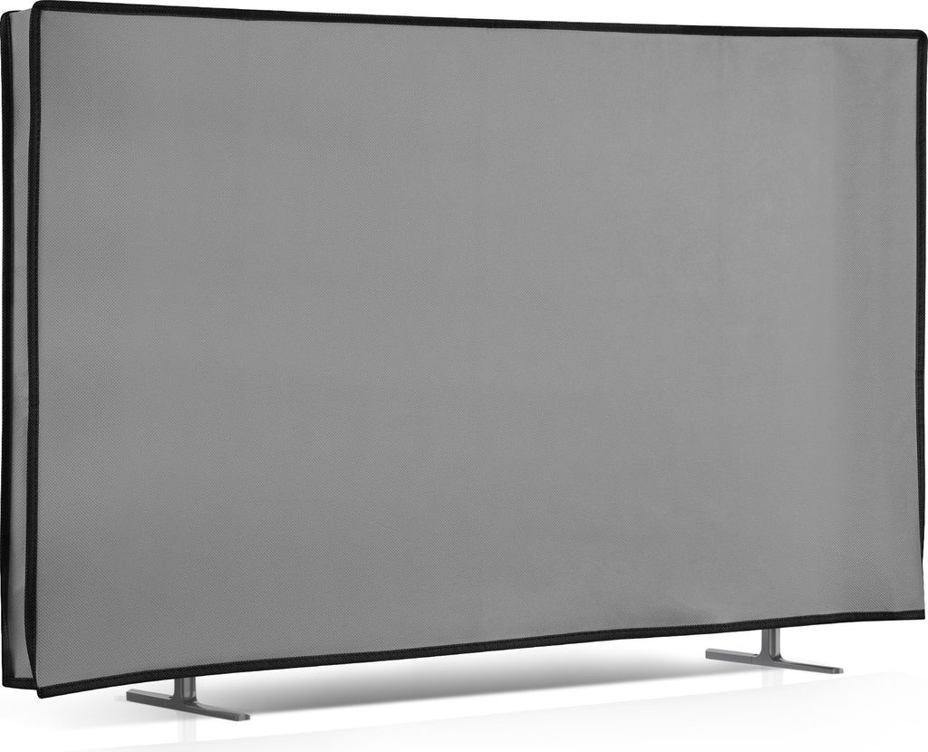 kwmobile 24" TV Abdeckung Indoor - Fernseher Hülle Bildschirmschutz Abdeckung - TV Bildschirm Staubschutzhülle - Fernsehabdeckung - Hellgrau