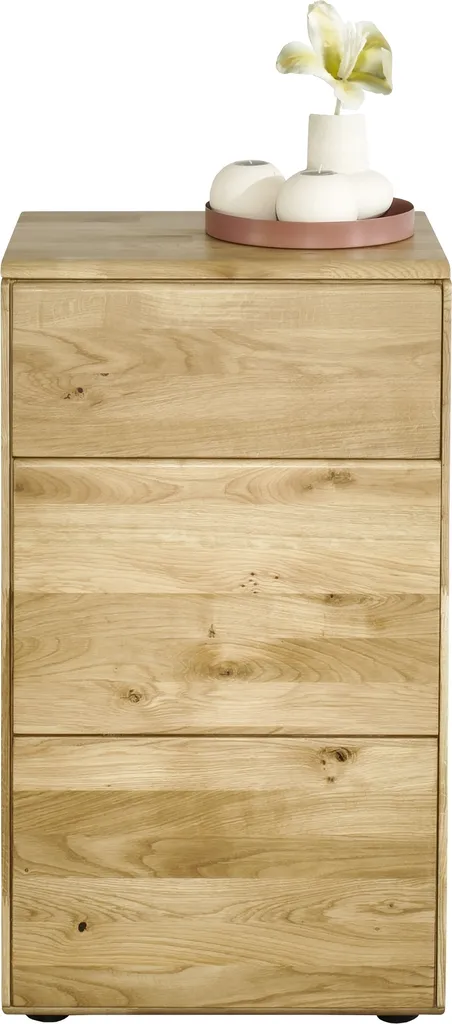 Commode KM-0662 en chêne massif sauvage - 1 tiroir et 1 porte 51x89x40cm