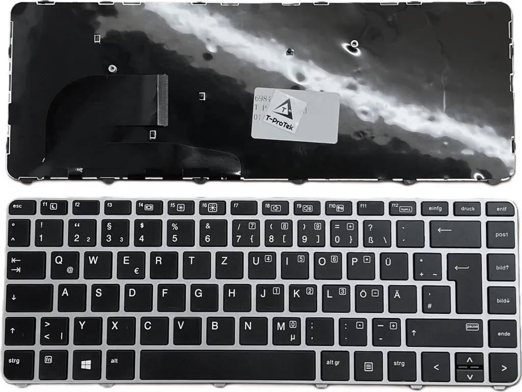 Clavier Remplacement Français Pour HP EliteBook 840 G3 Noir Cadre Argent