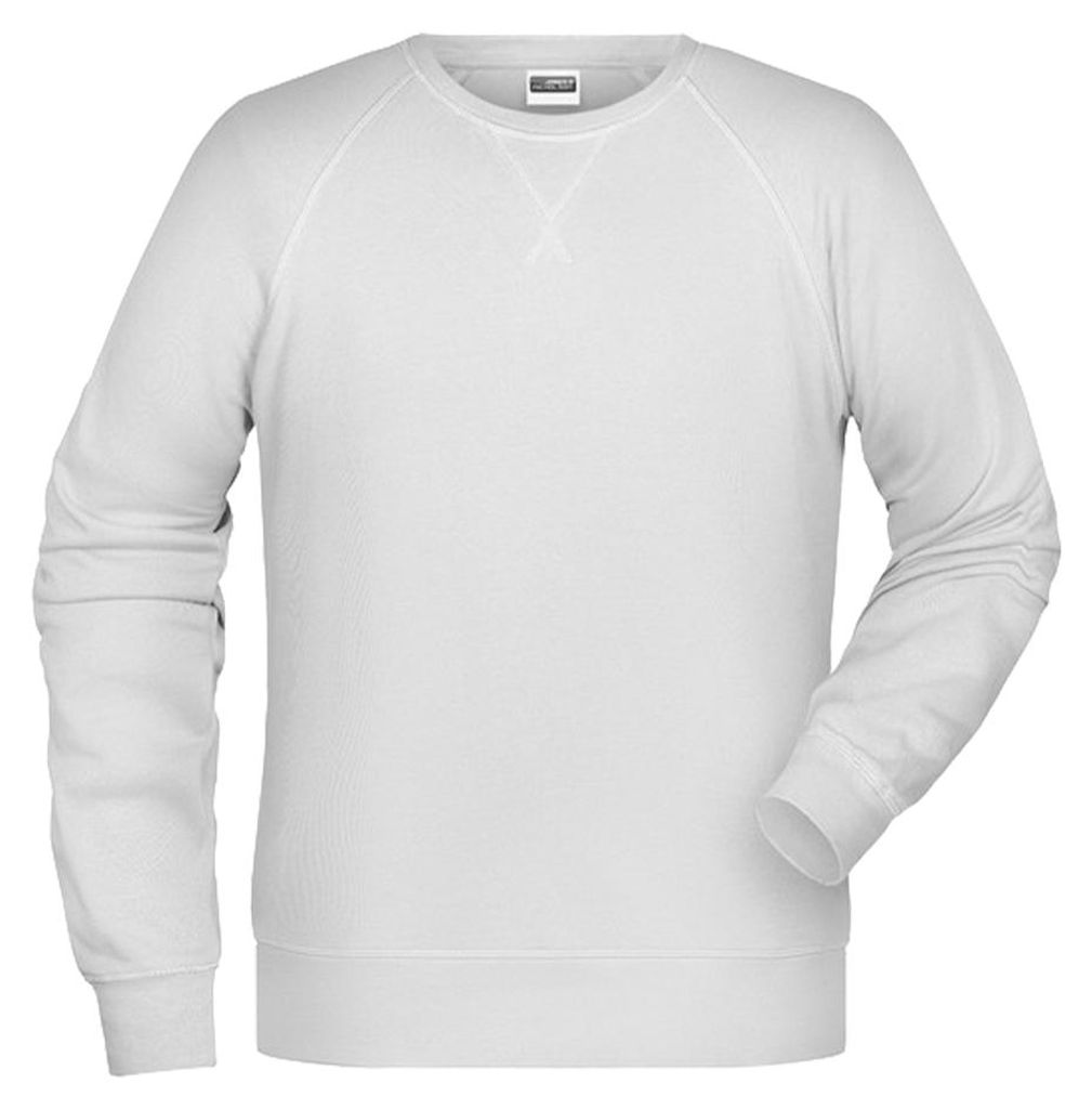 James and Nicholson - Sweatshirt für Herren LT2494 (S) (Weiß)