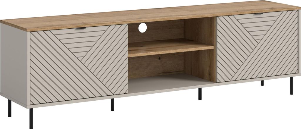 xonox.home Lowboard Campus Kaschmir Nachbildung B/H/T: 184x55x40 cm