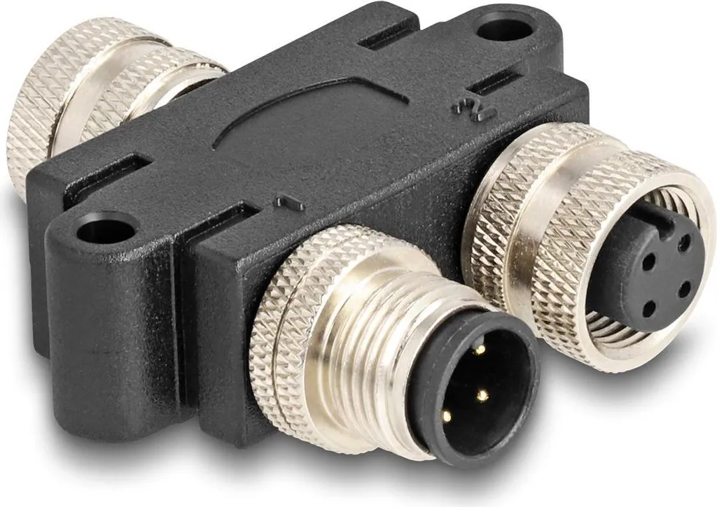 Splitter M12 Delock 60581 4-Pin A-Coded: Connettore a Y Industriale