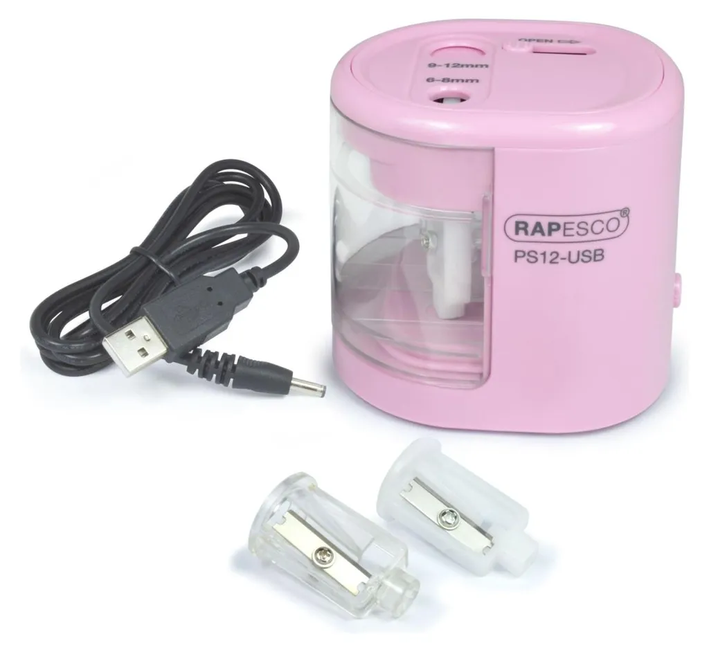 Taille-crayon électrique rose : finissez-en avec les mines cassées et l'effort