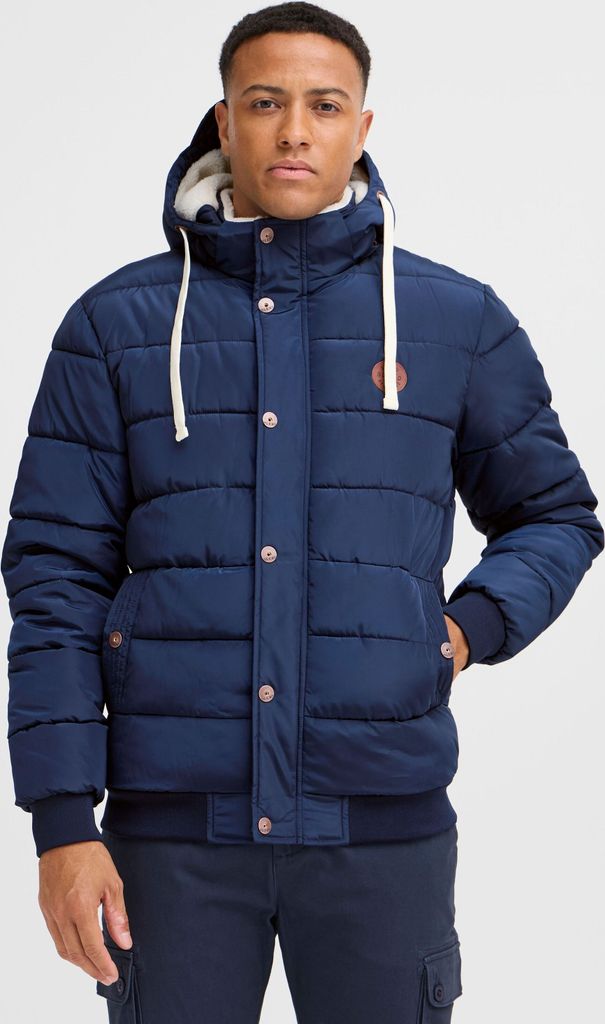 BLEND BHFrederico Herren Winterjacke Steppjacke warme Jacke gefüttert mit Kapuze Kordelzug Eingrifftaschen Regular fit